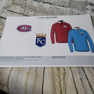 Canadiens Royals Vintage Change Stitch on Poly Twill Lion Brothers Patch